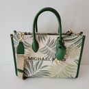 Michael Kors Mirella Medium EW Tote Crossbody Shopper Bag Fern Green Multi