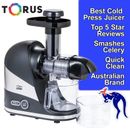 Cold Pressed Juicer Slow Juice Extractor, Torus Solo 5 Star Reviews Aussie Brand