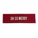 Mud Pie Home "Oh So Merry" Red Black Christmas Buffalo Check Tablerunner