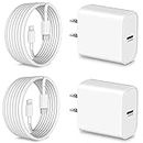 YEAHFUN [Apple MFi Certified] iPhone 14 13 12 11 Fast Charger 10FT, 2Pack 20W USB C Wall Charger Block Fast Charging Cube + Long USB-C to Lightning Cable for iPhone 14/Plus/13/12/Pro Max/Mini/XS iPad