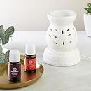 Asian Aura Aroma Diffuser for Home Fragrance| Aroma Burner for Aromatherapy| Home Decor| Aroma Oil Warmer Electric Ceramic Diffuser for Room Fragrance (Round 3)