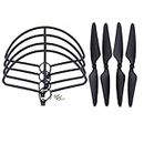ZYGY Pack of 4 Propellers & 4 Protective Cover for Hubsan H501S H501A H501C H501M H501S W H501S pro Quadcopter RC Drone Black