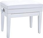 Roland Piano Bench In Satin White with Cushioned Vinyl Seat - Rpb-400Wh
