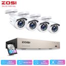 Zosi 2 MP CCTV videocamera di sorveglianza esterna 1 TB HDD DVR telecamera proiettile H265+