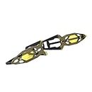 Ubervia® Indicator Light Grille Guard Cover, Motorcycle Turn Signals Light Cover Sturdy Aluminum Alloy Durable for Motorcycle Accessories(Yellow Queen)