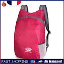 Foldable Backpack Outdoor Travel Waterproof Camp Hiking Daypacks (Rose Red) FR