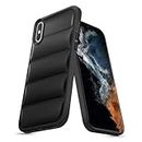 KARWAN® Puffer Edition Silicone Case Cover for iPhone X | Scratch Resistance Mobile Cover, Camera Protection | Black