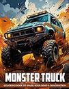 Monster Truck Coloring Book: Big Wheels, Big Fun, Monster Trucks Coloring Book for Boys, Kids, and Adults Relaxation and Stress Relief