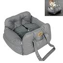 BingoPaw Dog Car Seat Bed: Cozy Dog Car Seat for Small Medium Dog, Anti-Slip Bottom,3 Storage Pockets, Adjustable Strap Booster Seats Bed