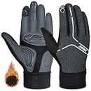 Souke Sports Cycling Bike Gloves Padded Warm Full Finger Bicycle Gloves Shock-Absorbing Anti-Slip MTB Road Biking for Men/Women