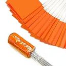 Zozen Marking Flags, Orange Marker Flags - 100 Pcs | 15x4x5 Inch, Lawn Flags, Landscape Flags, Marker Flags for Lawn, Survey Flags, Irrigation Flags, Match with for Distance Measuring Wheel.