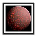 Space Concept Illustration Planet Earth Early Formation Square Framed Art 16x16