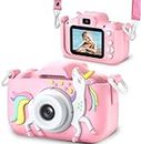 Prisma Collections Kids Camera for Boys Girls, 20MP 1080P Digital Video Camera for Kids, Christmas Birthday Gift for Boys Age 4+ to 15, Toy Camera for 4+ 5 6 7 8 9 10 Year Old (Rainbow Pink Unicorn)