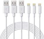 ilikable iPhone Charger Cable, 3 Pack 6ft iPhone iPad Charger Cord, Mfi Certified Lightning Cable, Compatible with iPhone 14 13 12 11 Xs Max XR X 8 7 6s Plus, iPad Mini Air, iPod, Airpods - White