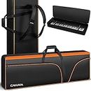 CAHAYA 88 Key Keyboard Bag Electric Keyboard Piano Soft Bag Portable 600D Oxford Cloth 12 mm Thick Padded Case Gig with Side Handles and Adjustable Shoulder Straps CY0327