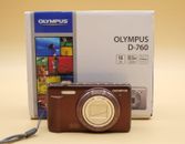 Olympus D-760 16 Mpx Brown Vintage Digital Camera Tested Working