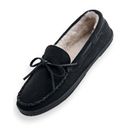 Blair Men's John Blair Suede Moccasin Slippers - Black - 7 - Medium
