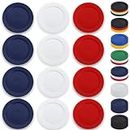 Berglander Plastic Plates Set of 12 Pieces 25cm, FR Color Reusable and Unbreakable Flat Dinner Plates, Salad Plates, Pasta Bowls, Dishes Set Easy to Carry for Home, Garden, Picnic, Camping, Outdoor