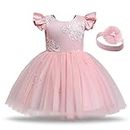 TTYAOVO De bébé Fille Princesse Fête Bambin Fleur Robe Taille 100(2-3 Ans) 752 Rose