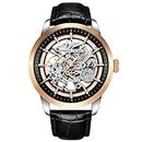 Pagani Design Automatic Mens Watches Skeleton Mechanical Wrist Watch for Men Waterproof Genuine Leather Watchband Luxury Self-Winding Stainless Steel Analog Watch for Men Collection