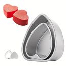 1pc/2pcs, Non-stick Heart Shaped Cake Pan - 6''/8'' Loose Bottom Baking Mold For Perfectly Baked Cakes - Detachable Love Shape Baking Pan - Essential Kitchen Gadget And Home Kitchen Item