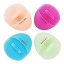 Super Soft Silicone Face Cleanser and Massager Brush Manual Facial Cleansing Brush Handheld Mat Scrubber For Sensitive, Delicate, Dry Skin (Pack of 4)