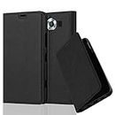 Cadorabo Custodia Libro per Nokia Lumia 950 in NERO DI NOTTE - con Vani di Carte, Funzione Stand e Chiusura Magnetica - Portafoglio Cover Case Wallet Book Etui Protezione