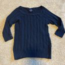 American Eagle Outfitters Sweaters | Navy 3/4 Sleeve Aeo Sweater | Color: Blue | Size: L