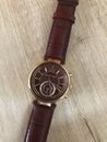 Michael Kors Sawyer 2426 Women's Watch Leather Strap Genuine Leather Bordeaux Red Rose Gold