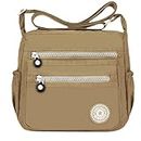 KXF Women's Crossbody Bag Waterproof Nylon Casual Shoulder Bag Messenger Bag Travel Purse Handbag with Multi Pocket