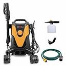 ResQTech PW-109 2000 Watt 160 Bar High Pressure Washer for Car,Bike and Home-Priming Pipe-Foam Cannon-90 Degree Nozzle-Rotary Turbo Nozzle-7 m Hose Pipe /10 m Power Cord-Copper Winding