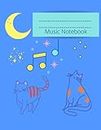 Music Notebook: Music Manuscript Book for Kids | Size 8.5x11in | 100 pages of Blank Sheet Music Notebook | 6 Large Staves per Page