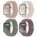 Suitisbest Braided Band Compatible for Apple Watch Strap 38mm 40mm 41mm 42mm 44mm 45mm 49mm for Women Men, Stretchy Bands Elastic Sport Wristbands for iWatch Series 8 7 6 5 4 3 2 1 SE Ultra