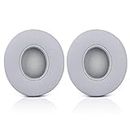 Jecobb Solo 2 Wired Replacement Earpads Ear Cushion Pads with Protein Leather and Memory Foam for Beats Solo2 Wired On-Ear Headphones by Dr. Dre ONLY (NOT FIT Solo 2/3 Wireless) (Grey)