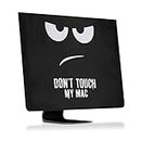 kwmobile Housse écran Ordinateur Compatible avec Apple iMac 27" / iMac Pro 27" - Protection d'écran pour Ordinateur - Don't Touch My Mac Blanc-Noir