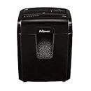 Fellowes Paper Shredder for Home Office Use - 8 Sheet Micro Cut Shredder for Home and Office Use - Deskside Shredder with 14 Litre Bin and Safety Lock - Powershred 8Mc - Superior Security P4 - Black