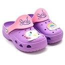SVAAR Attractive Clog Shoes For Boys & Girls, Indoor & Outdoor Sandals Clogs For Kids Lavender, 6 UK