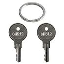 Bauer CH512 Replacement Keys for Delta Tool Boxes, Brute Boxes and Northern Tool Boxes,for Bauer Yale Diamond Plate American Crane Locks[2 Pack]