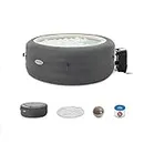 Intex SimpleSpa Bubble Massage 4 Person Inflatable Hot Tub with Insulated Cover