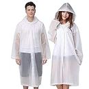 Rain Ponchos, 2 Pcs Rain Coats for Women Men, with Hood，Reusable EVA Rain Ponchos Raincoats.