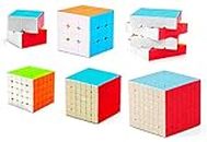 D ETERNAL MoYu MFJS Speed Cube Combo Set of 2x2 3x3 4x4 5x5 6x6 7x7 Stickerless Magic Puzzle Cube