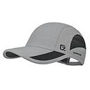 GADIEMENSD Quick Dry Sports Hat Lightweight Breathable Soft Outdoor Running Cap (Improvement, Light Gray)