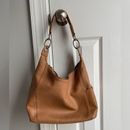 LONGCHAMP Soft Leather lightweight Shoulder Bag Saddle brown