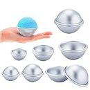 Deolven Bath Molds,18 Pack 3 Sizes Metal Bath Bomb Moulds Ball Shape Cake Candle Crafting Moulds Aluminium Bath Bomb Mold Set for DIY Handmade Soaps