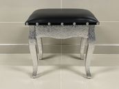 Clearance - Silver Metal Embossed Dressing Table Stool Vanity Bedroom Furniture