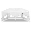 OASISHOME Pop-up Gazebo Instant Portable Canopy Tent 10'x20', with 6 Removable Sidewalls, Windows, Stakes, Ropes, Carrying Bag, for Patio/Outdoor/Wedding Parties and Commercial Events (10x20, White)