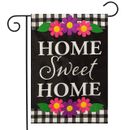 Home Sweet Home Flowers Burlap Everyday Garden Flag 18" x 12.5" Briarwood Lane