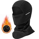 ROCKBROS Cold Weather Balaclava Ski Mask for Men Windproof Thermal Winter Scarf Mask Women Neck Warmer Hood Black