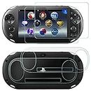Screen Protectors for Sony PlayStation Vita 2000 with Back Covers, AFUNTA 2 Pack (4 Pcs) Tempered Glass for Front Screen and HD Clear PET Film for the Back, PS Vita PSV 2000 Film Accessory