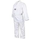 Passion Sports Unisex Taekwondo Uniform White – 8 oz Lightweight Breathable GI Poly-Cotton Material WT Style Dobok White V-Neck Ideal for Kids & Adult's MMA, Martial Arts, Students (2)